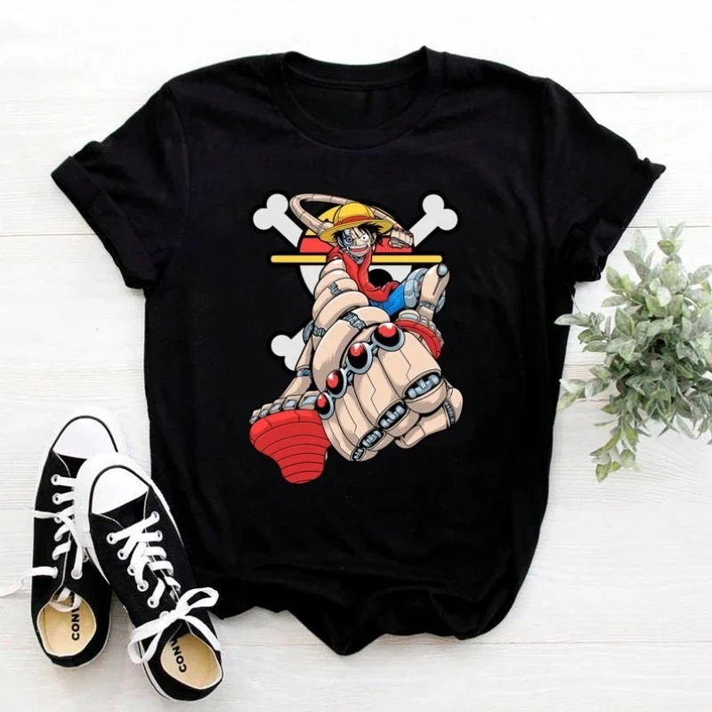 One Piece Anime Zoro Rufy Graphic T Shirt Estate Cotone da uomo Donna Tee Streetwear Tendenza casual Manica corta Coppia Hip Hop Top