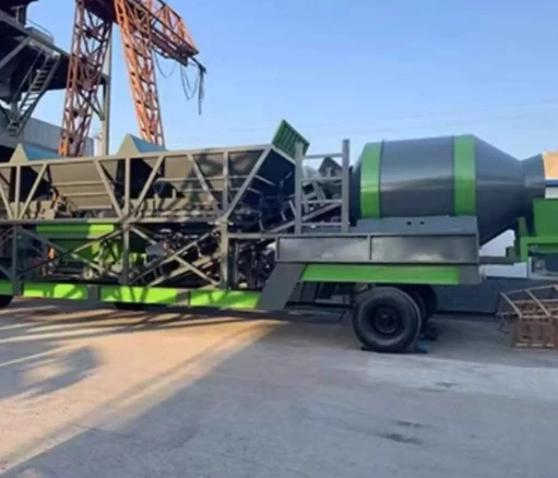 Full-Automatic Forced Mobile Concrete Batching Mixing All-in-One Station Foundation-Free for Construction Gearbox Bearing