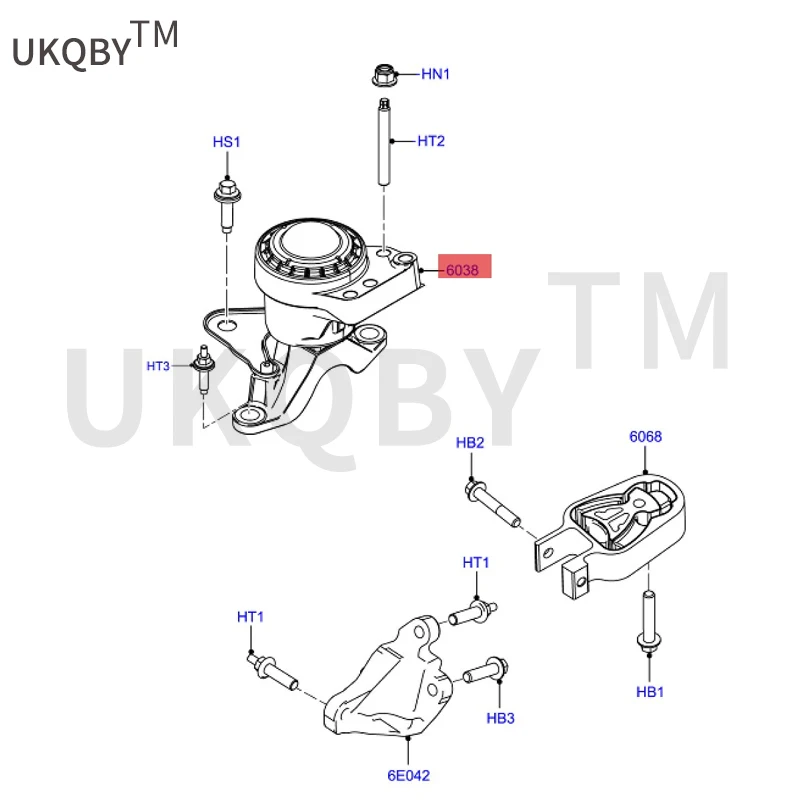 Zh用ラバーフロントエンジン,エンジン用フットアクセサリー,hng 11 2.0t,r 9g916f012caに適用可能