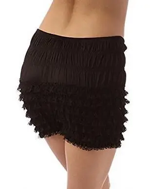 Lolita Safety Shorts Women Vintage Lace Ruffles Bloomers Pettipants Lolita Cosplay Frilly Knickers Layered Clubwear Dance Shorts view 2