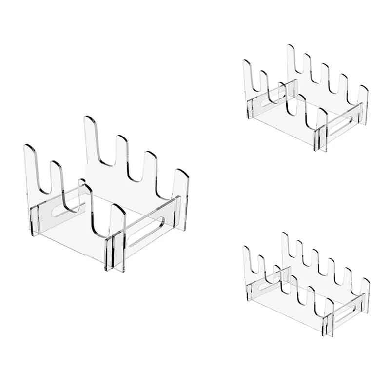 Pengering piring penghemat ruang penyimpanan kapasitas besar, tempat piring tingkat Tunggal Arcylic (3 kisi)