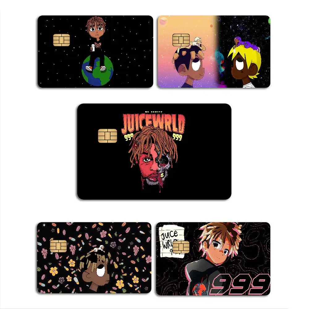 Emo VIBRANT J-Juice WRLD Fashion Matte Gold Silver Black Matte Film Skin Sticker Tape for Bank Credit Debit Card