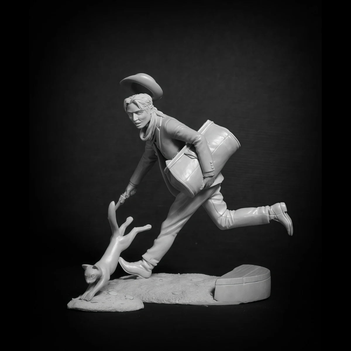 75MM 수지 도색되지 않은 모델 키트, 은행도둑의 조립되지 않은 도색되지 않은 GK,1552R