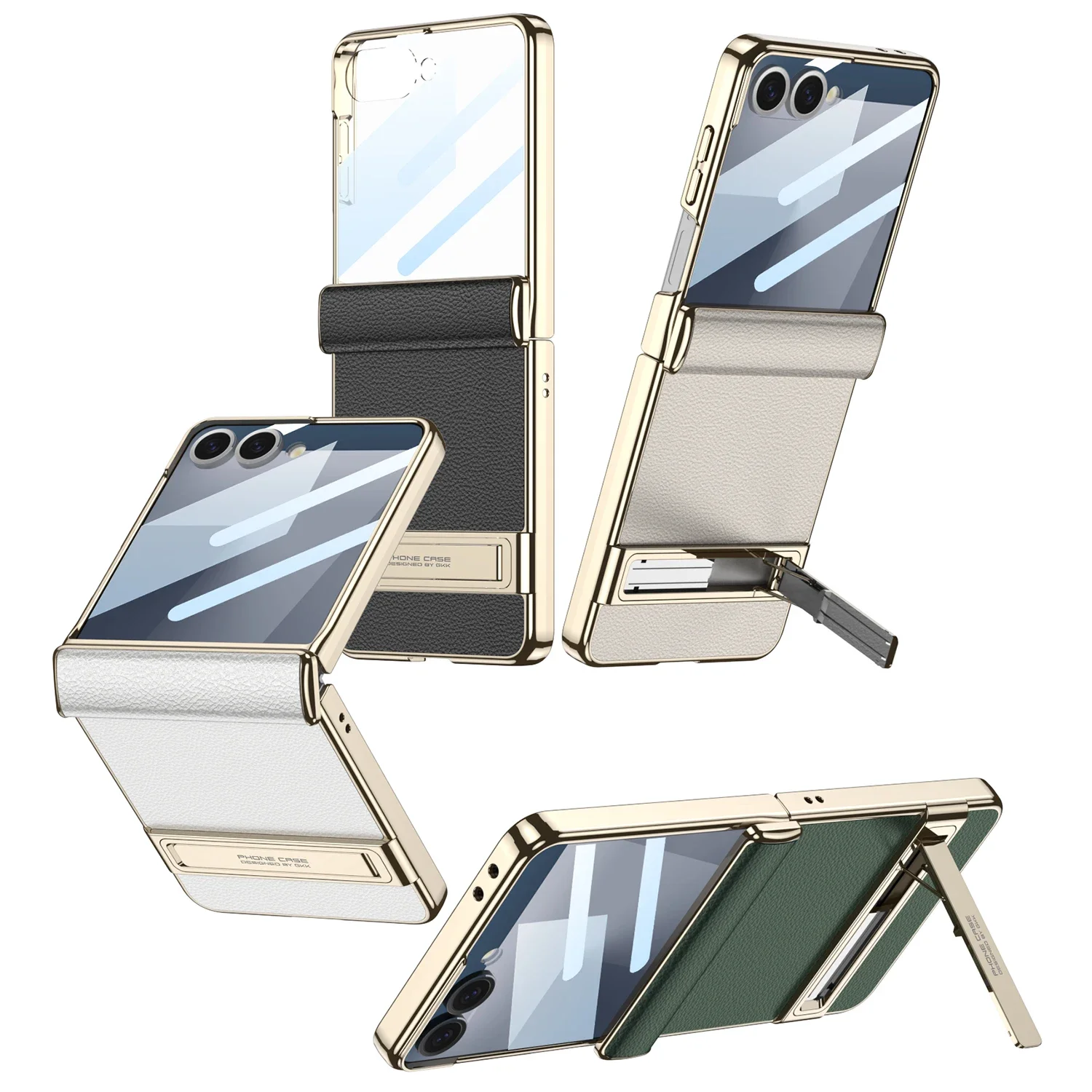 

Кожаный чехол с магнитным шарниром и пленочным покрытием для экрана для Samsung Galaxy Z Flip7 Flip 7, защитный чехол-держатель