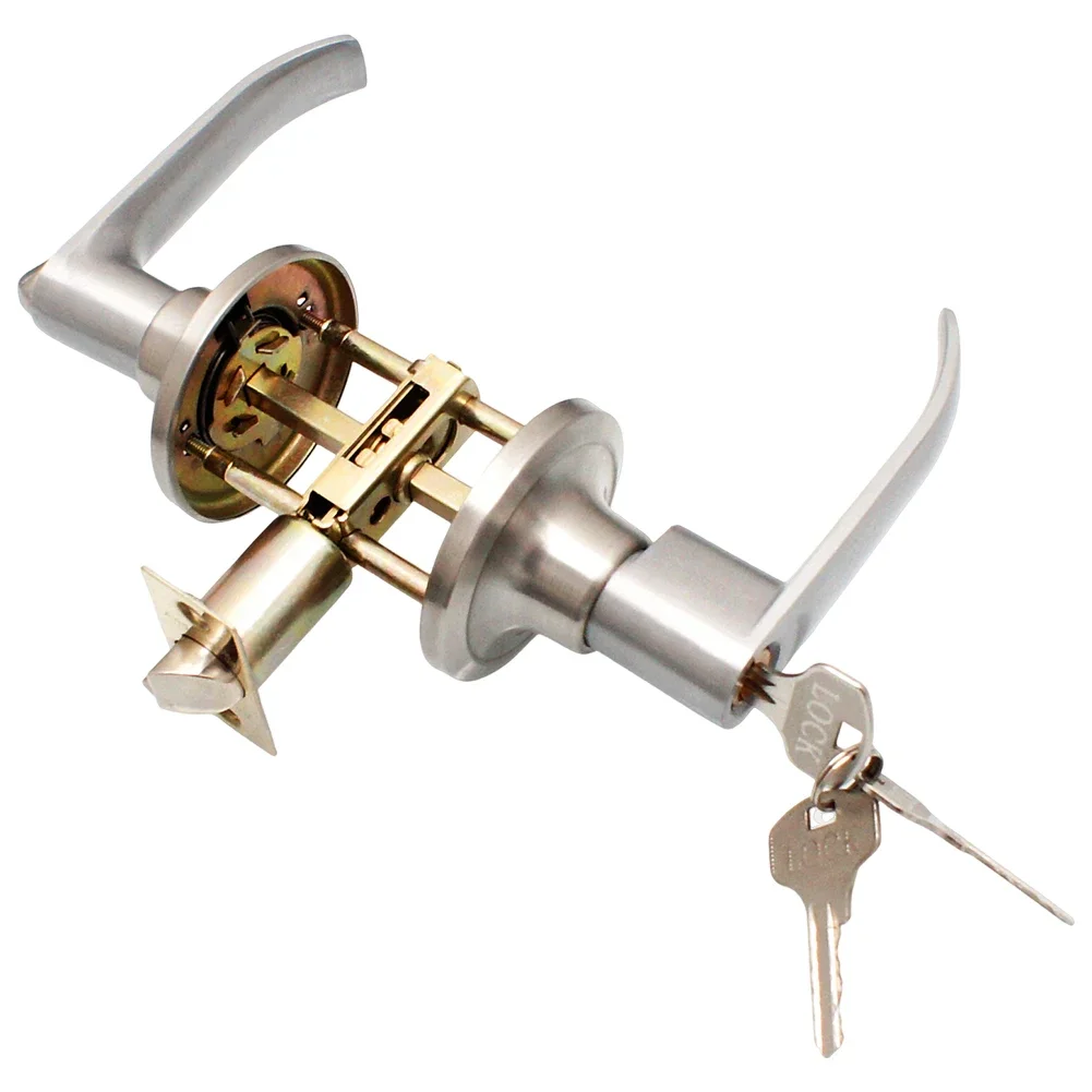 Door Lever Lock Stainless Steel Locking Door Handle Entrance Door Handles Door Knob Replacement for Bedroom Front Door