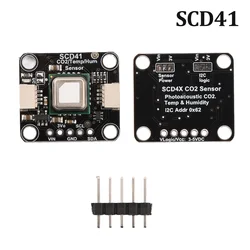 SCD41 Gas Sensor Module Detects CO2 Carbon Dioxide Temperature and Humidity Sensor I2C Communication SCD40 Gas Sensor Module