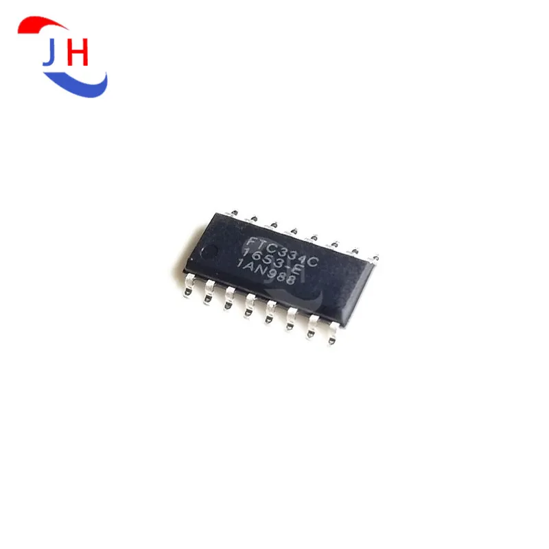 1/2/5PCS New FTC334 capacitive touch IC key processing chip FTC334C SMD SOP16