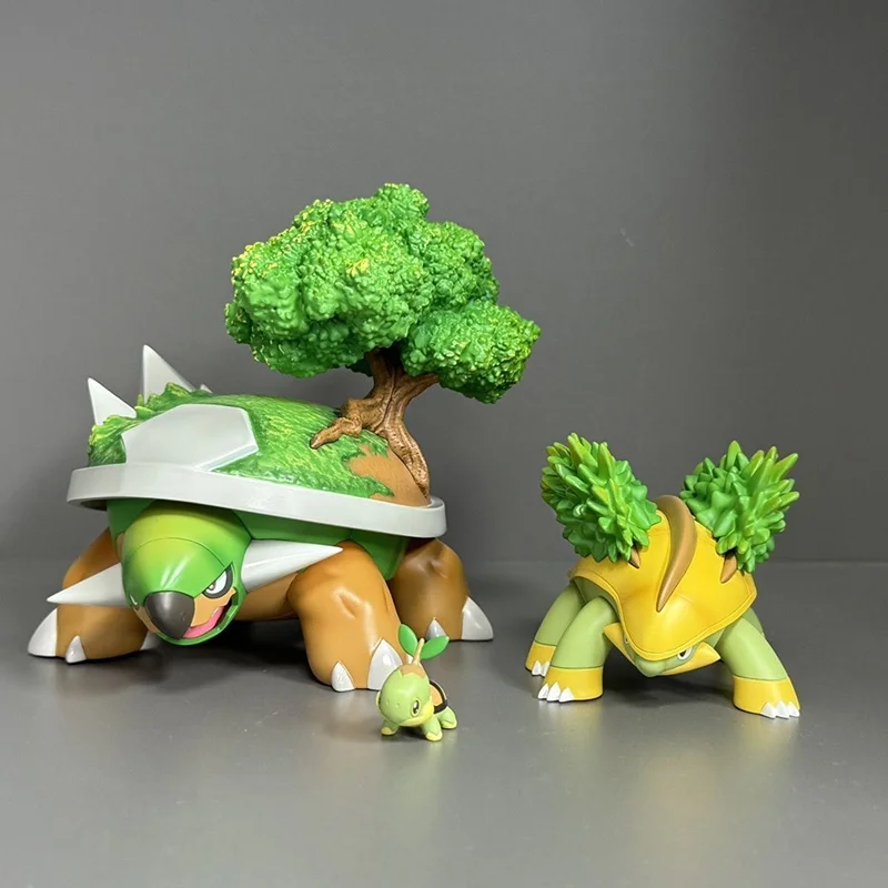 ポケモン-タートウィグ-グロトル-トルテラ進化セット-アクションフィギュア-完全塗装済み-アニメモデル-コレクタブルおもちゃ-装飾ギフト