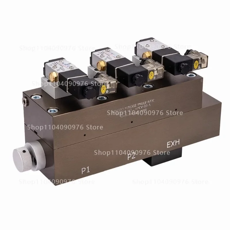 HPCV-03  HPCV-03-A  Triple High-Pressure Valve for Blow Molding Machine | Bottle Blowing Valve Unit  Air Blow Valve Assembly