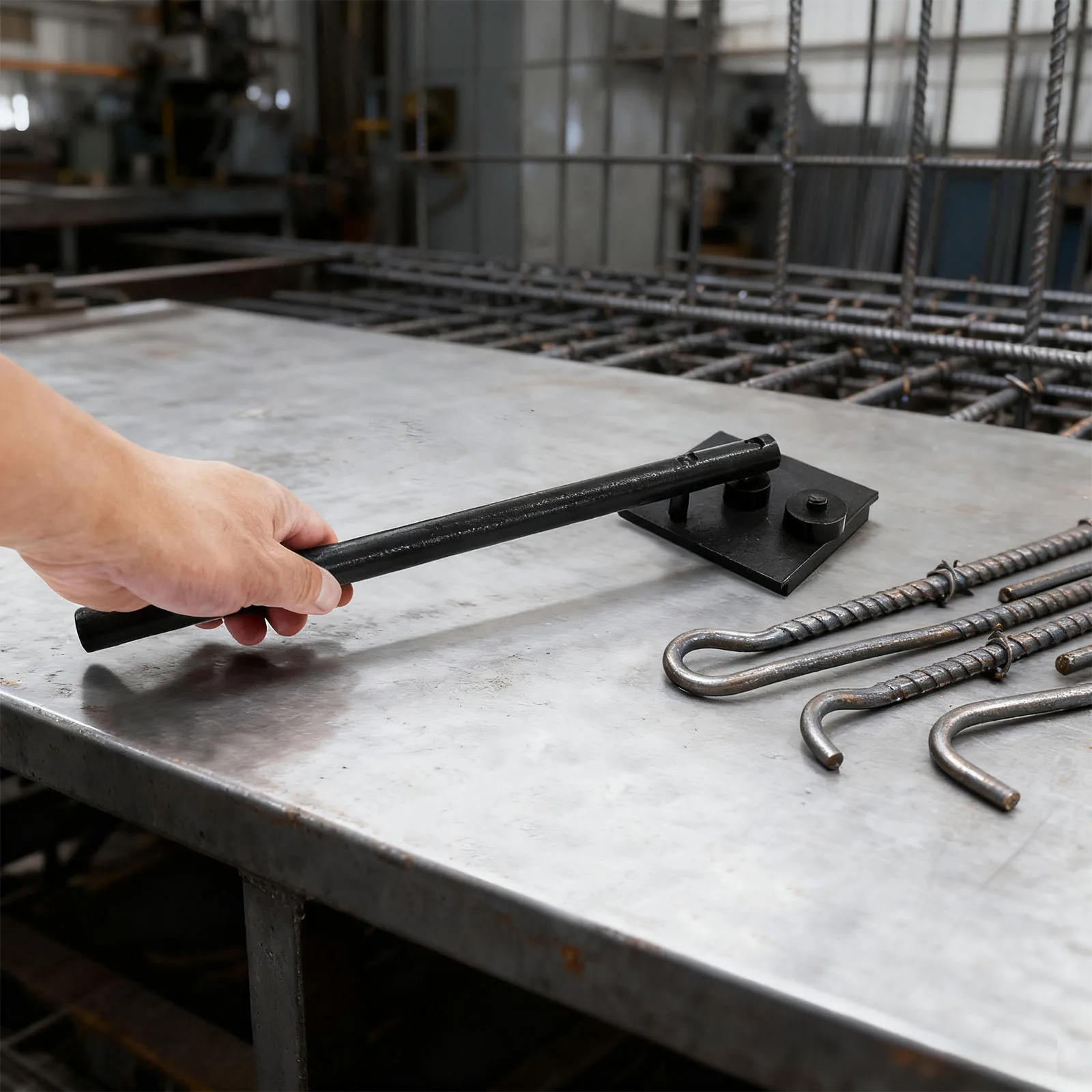 أداة ثني القضبان الفولاذية اليدوية أداة آلة ثني القضبان الفولاذية مناسبة للمباني الصناعية وورش عمل الصيانة
