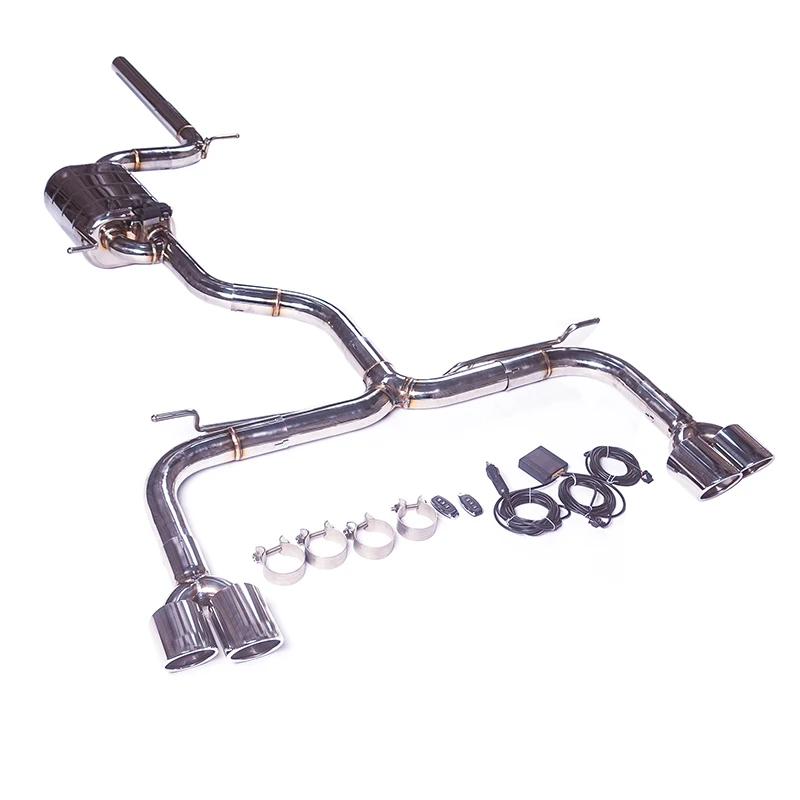 It is suitable for upgrading the four-outlet exhaust system of 18 Audi A3 2.0T mid-tail single-drum exhaust mufflers.