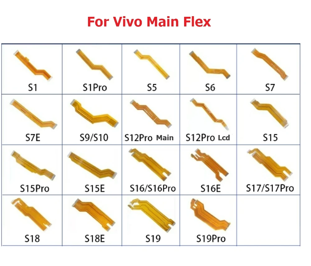 1Pcs Motherboard Main Board Flex Cable For Vivo S1 S5 S6 S7 S9 S10 S12 S15 S15E S16 S16E S17 S18 S18E S19 Pro