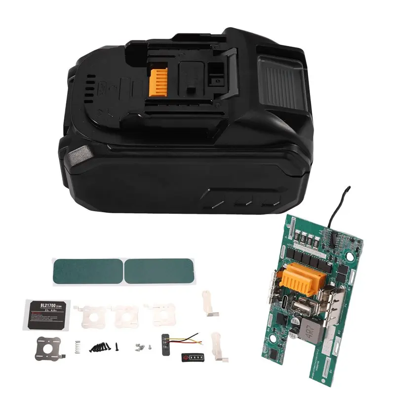 ABGH-For Li- Battery Charging Protection Board 10X21700 Battery Case Kit Type-C+ USB For 21V Power Tools 3