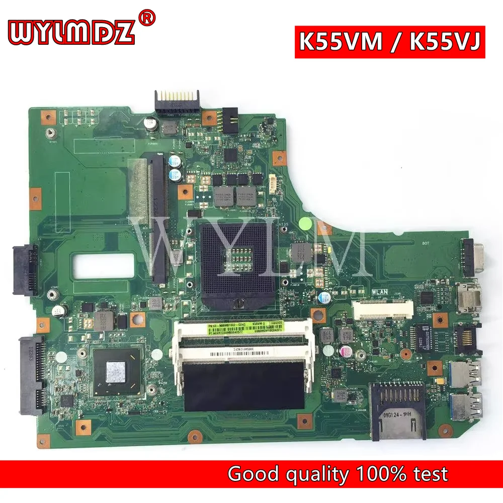 K55VM Motherboard REV2.0 For ASUS A55V K55V K55VJ K55VM laptop Mainboard MAIN BOARD 69N0M2M11C06 100%Tested Working Well
