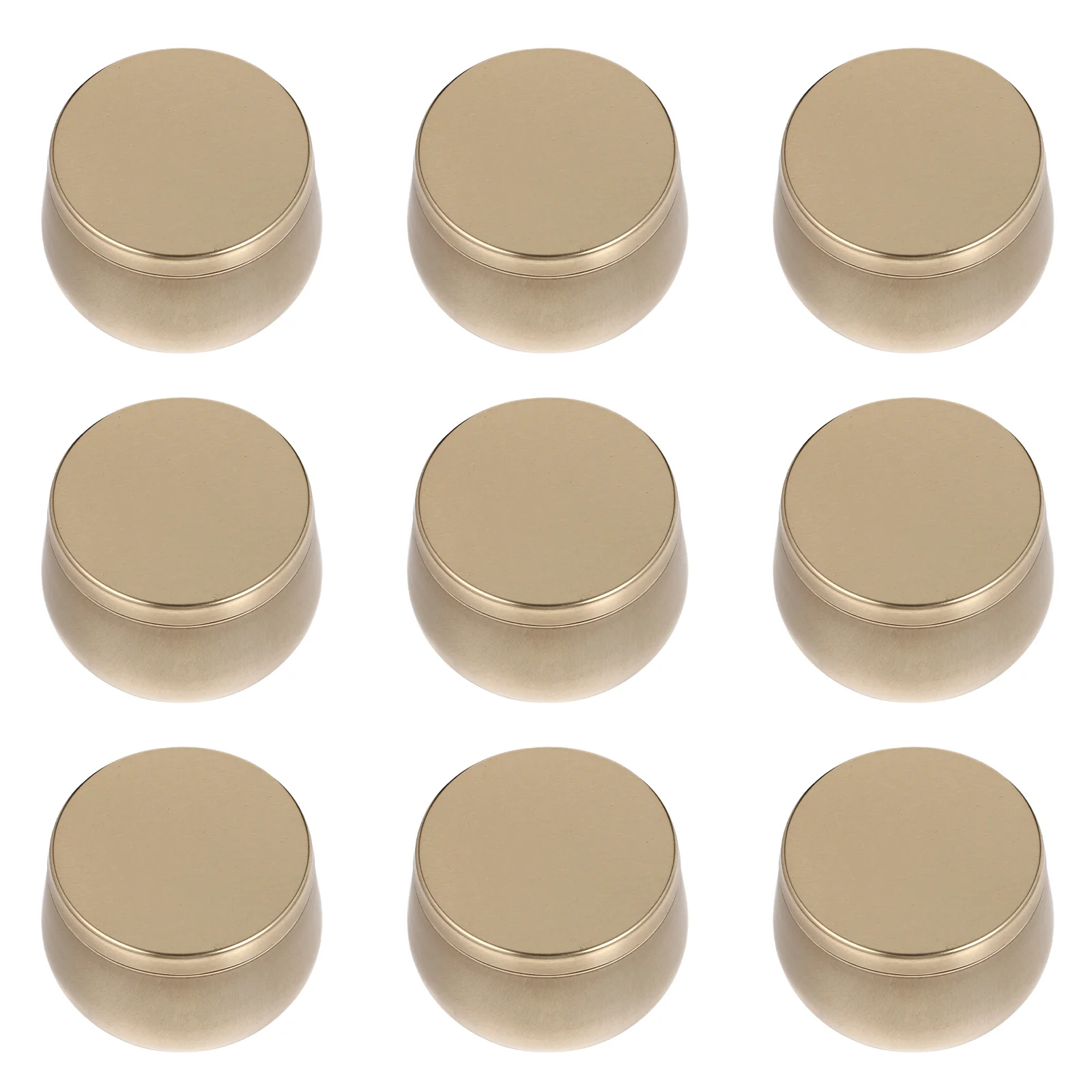 

9Pcs Tinplate Tea Canister Simple Chic Design Multi-Purpose Storage Can Candy Jewelry Sundries Jar Tea Can Jewelry Jar