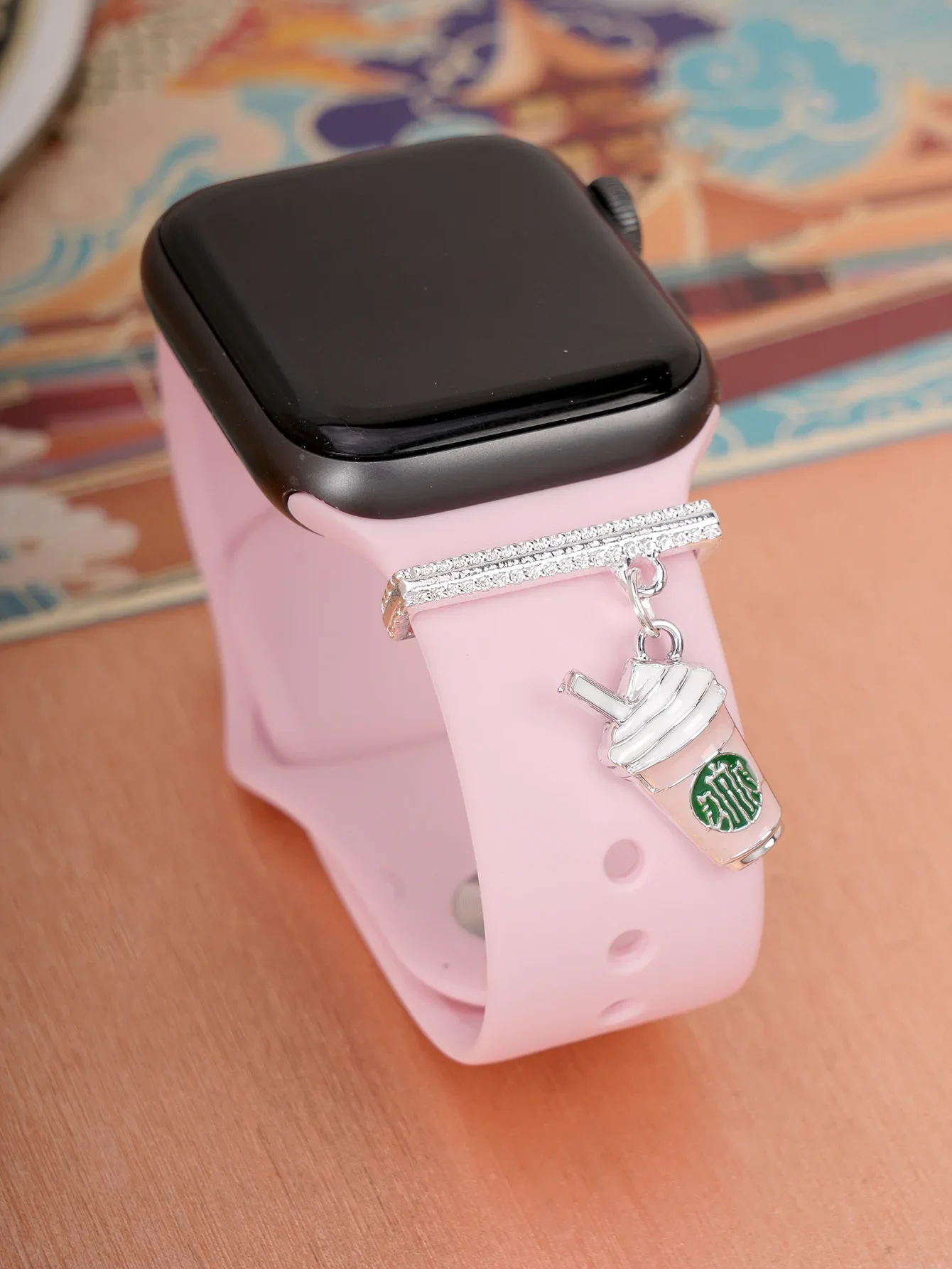 Creative Coffee Mug WatchBands Charm Decoration  for Apple Watch Band Accessories for Galaxy Watch Series Bands Charms Jewelry