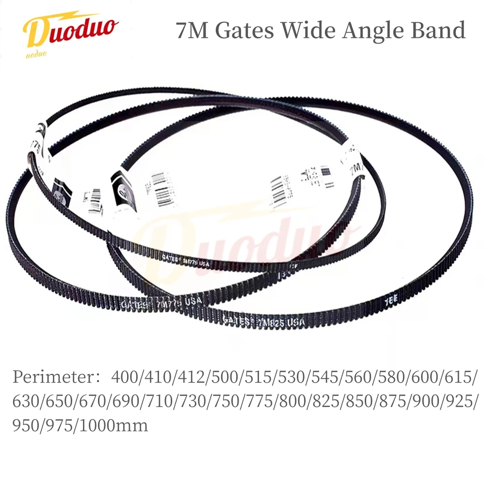 

USA GATES 7M Wide Angle Belt Perimeter 400 to 1000mm POLYFLEX Polyurethane Triangle V-Belt Drive Belt Conveyor Belt Lathe Belt ,