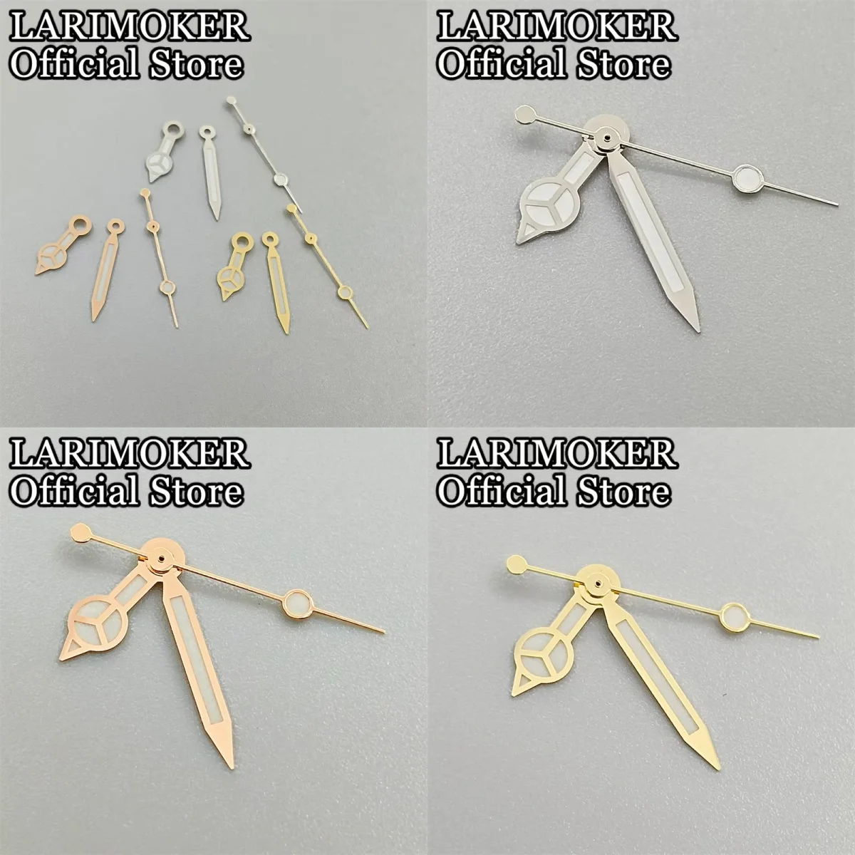 LARIMOKER 8 مللي متر * 12 مللي متر * 12.5 مللي متر مؤشرات ساعة فضية/ذهبية وردية/ذهبية مع ملحقات ساعة حركة أوتوماتيكية مضيئة 3135/NH35