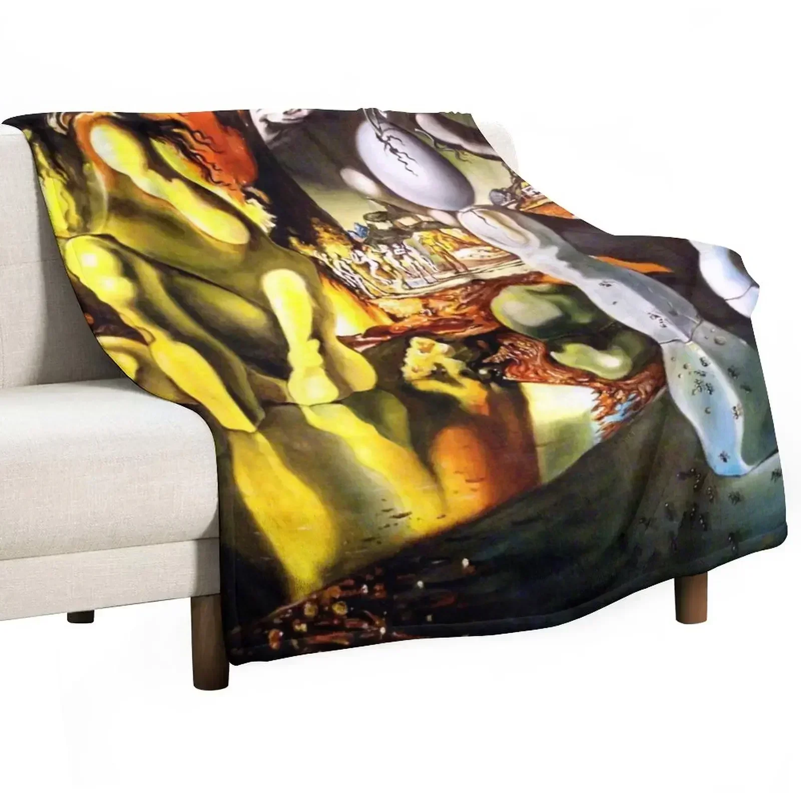 Metamorphosis of Narcissus Salvador Dali Throw Blanket Cute Plaid Blankets