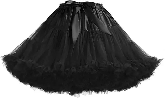 

Women's Petticoat Chiffon Tulle Skirts Underskirt Tutu Ballet Dress Puffy Cosplay Costume 2022