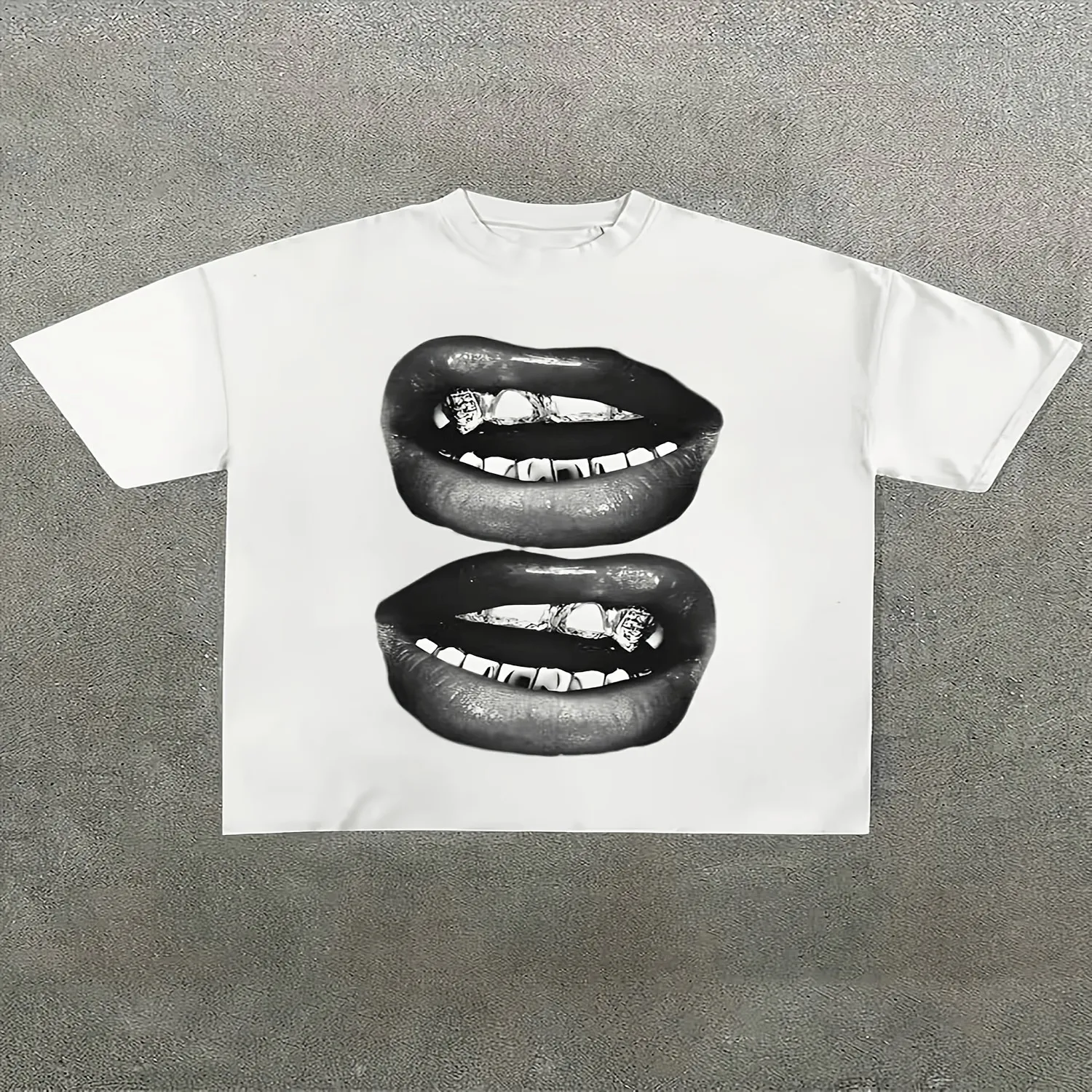 Men'S And Women'S Casual Soft T-Shirt with a Fun BBQ Lips Graphic Print Funny Shirt, Cute Tee,
