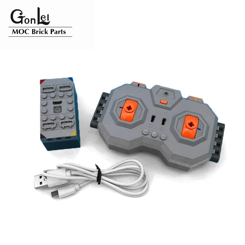 Multifunction Smart Lithium Battery + 4 Remote Control Lithium Battery Can Connect 4 PF 8878-1 54599 MOC Building Blocks