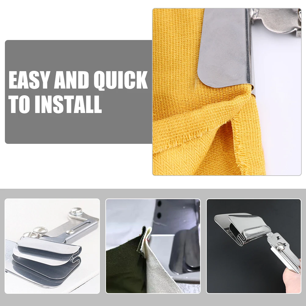 

Sewing Machine Accessories Professional Binder Metal Edges Folder Right Angle Hemmer Tool Household Seamer Attachment Fabric