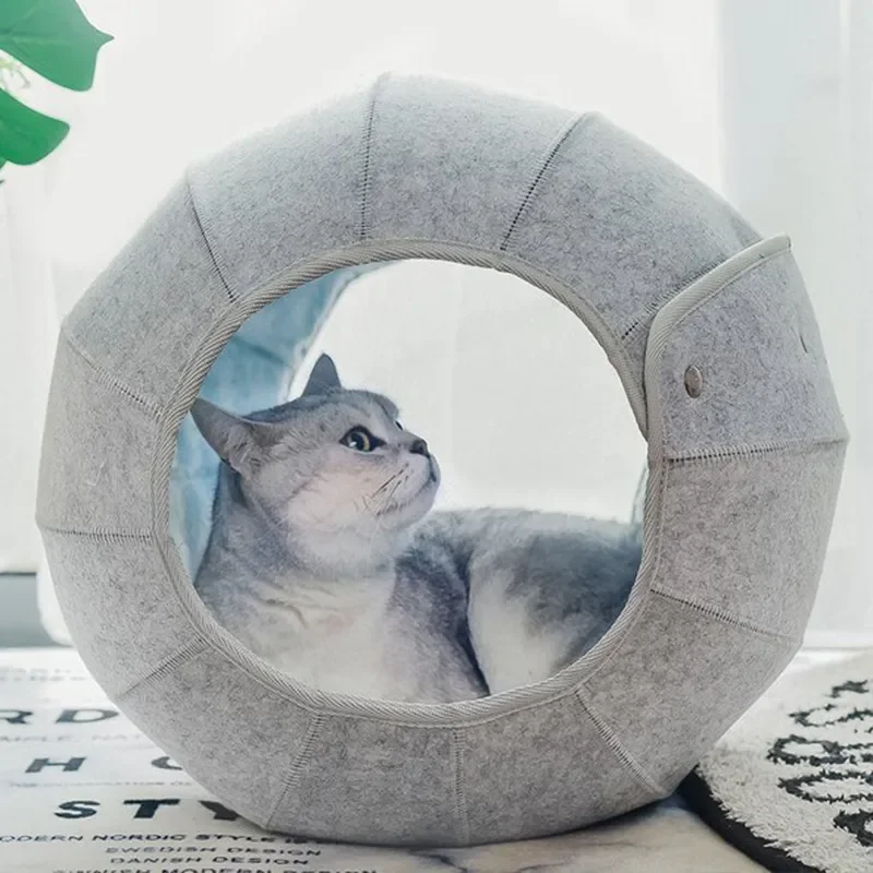 For Cat Tunnel Litter Box Foldable Breathable Multi-functional Pet Supplies Indoor Play Hideaway Training Toilet