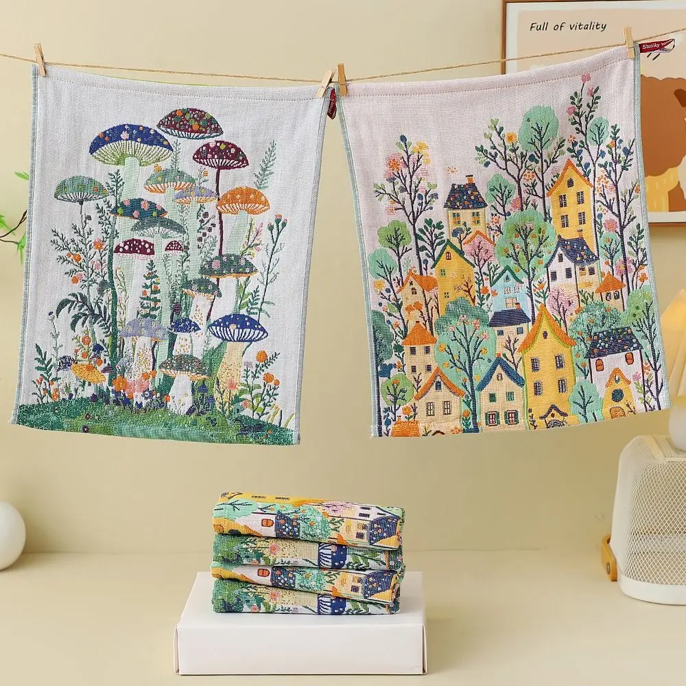 New 34x40cm Large Hand Towel Quick Dry 4 Layer Cotton Gauze Kitchen Towel Decorative Pure Cotton Dish Cloth Home Restaurant