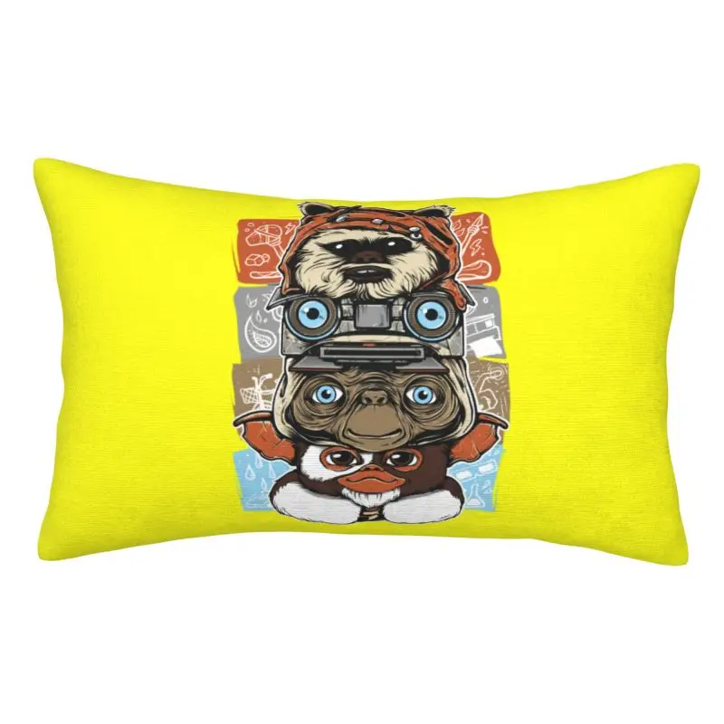 Custom 80s Horror Christmas Movie Lcon Modern Pillow Cover Gremlinse Gizmo Monster Gremlin Film Pillowcases Rectangle