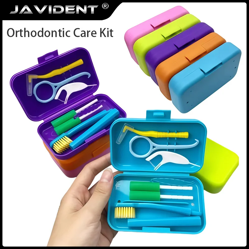 Orthodontic Toothbrush Set with Brace Cleaning Tools and Portable Storage Case—Suitable for Orthodontic Treatment Kits