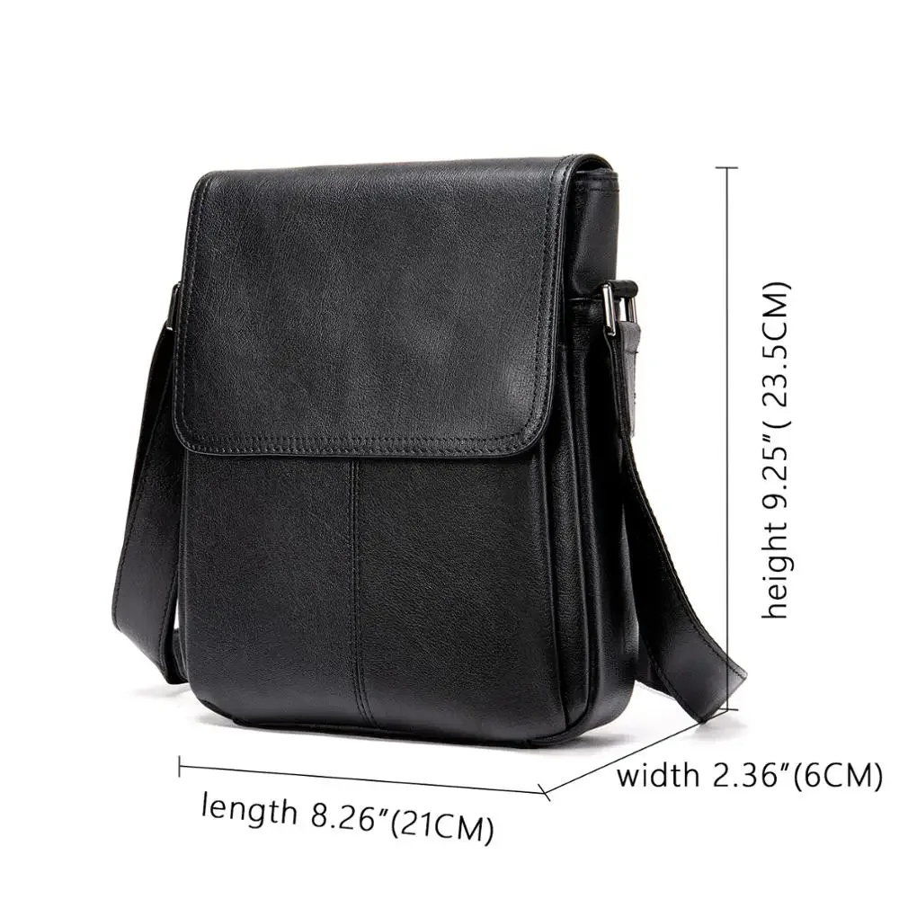 Marrant Genuine Leather Men\'s Shoulder Bag Husband Black Messenger Bags Male Side Bags Men\'s Bags Casual Crossbody Man Handbags