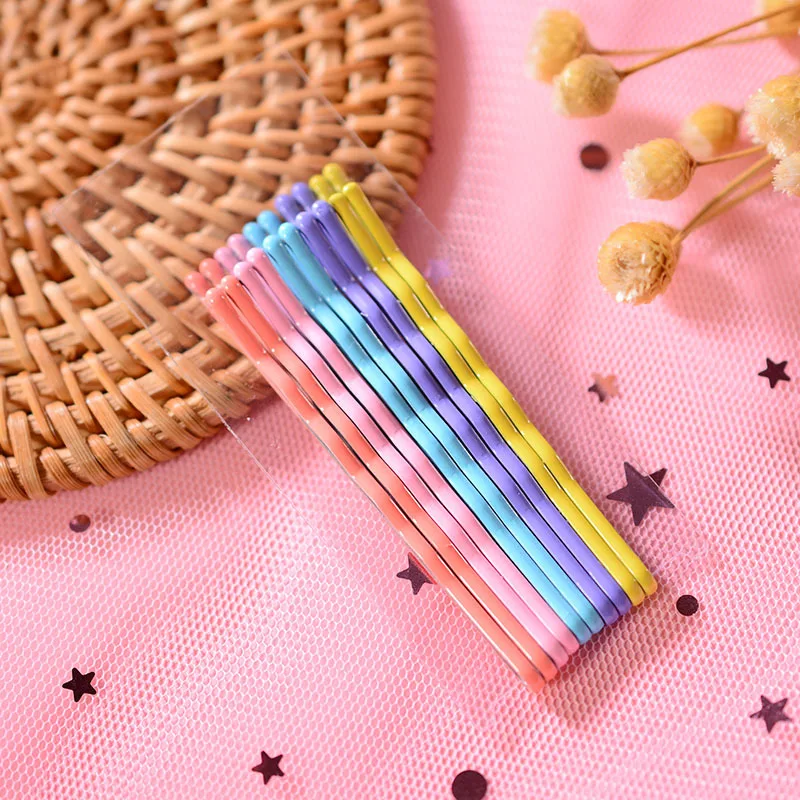 2022 Hot Sale Colorful Hairpins For Women Hair Clip Lady Bobby Pins Invisible Wave Hairgrip Barrette Hair Clips Accessories