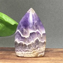 1PC Natural Fantasy Amethyst Crystal Ornament Free Form Torch Wealth Feng Shui Meditation Massage Home Decoration