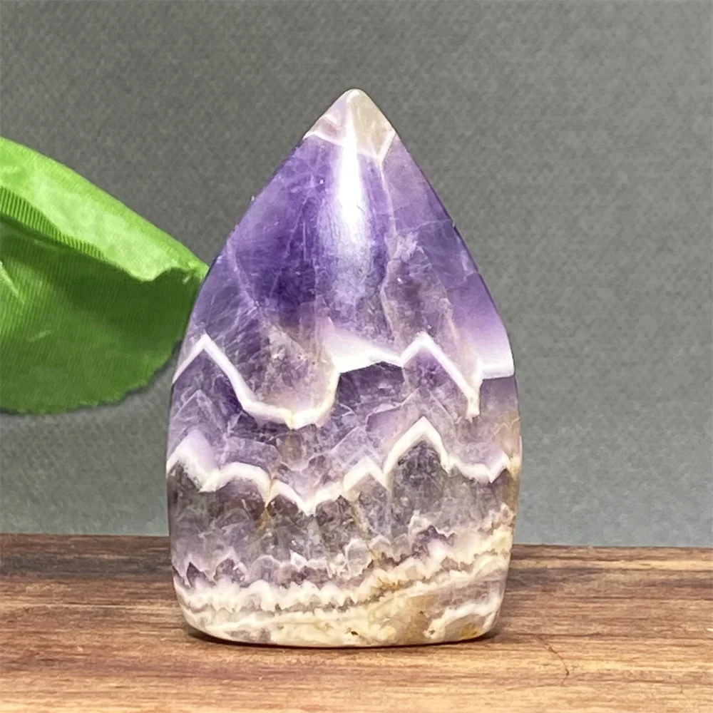 1PC Natural Fantasy Amethyst Crystal Ornament Free Form Torch Wealth Feng Shui Meditation Massage Home Decoration