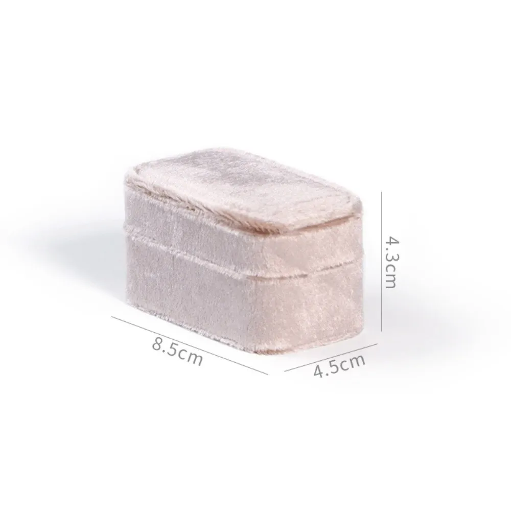 

Fashion High-end Jewelry Box Velvet Elegant Ring Earring Storage Box Mini Jewel Case