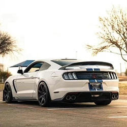 Voor Ford Mustang 2015 16 17 18 19 20 Hoge Kwaliteit Abs Plastic Achterste Bagagedeksel Spoiler Wing Carbon Black Sport Modificatie Kit