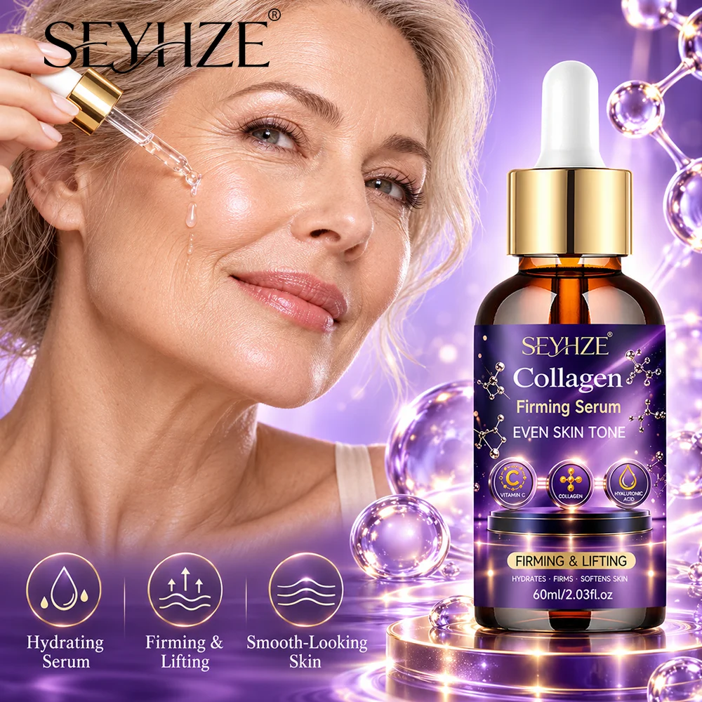 SEYHZE Vitamin C Brightening Serum, with Collagen, Ceramides, Hyaluronic Acid, Retinol, Boosts Skin Radiance, Makes Skin More Ra