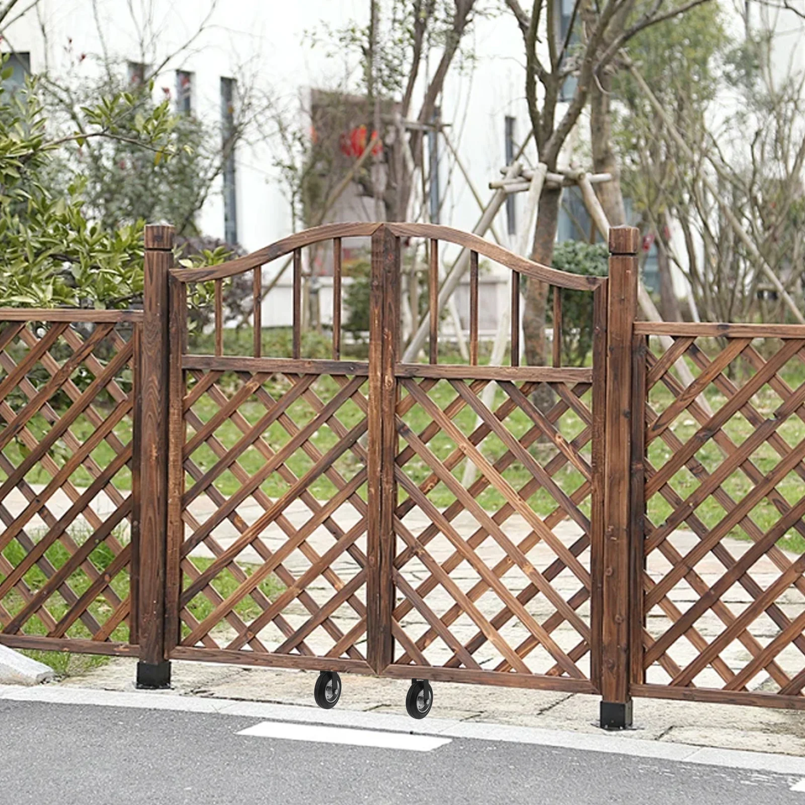 

Farm Gate Wheel Heavy Duty Metal Support Wheel for Fence Gates Outdoor Gate Caster Smooth Rolling Heavy Duty Farm Gates Caster