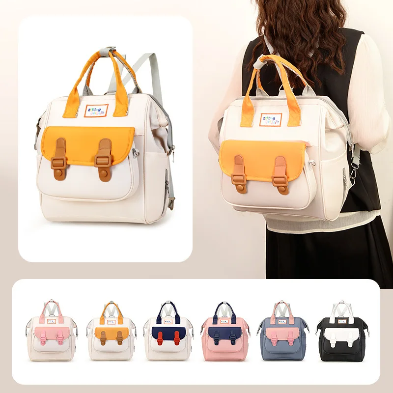 

Fashion Diaper Bag for Newborn Baby Waterproof Light Weight Protable Mommy Diaper Backpack for Quick Outing Nappy Changing Bag
