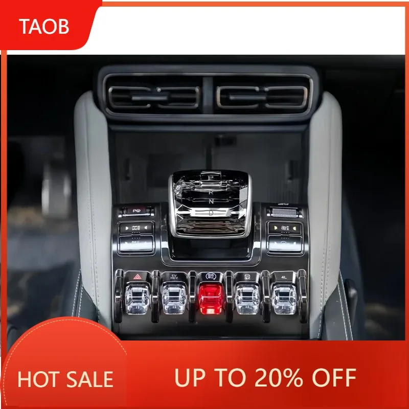 New High Quality Car Crystal Gear Panel Fit For BYD Leopard 5 Leopard 8 Modified Auto Center Console Snap-on Gear Head Cover Car