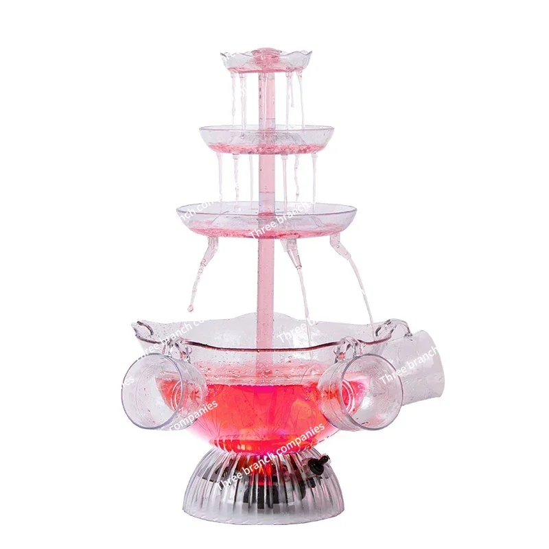 3-Tier Wine Champagne Party Fountain Red Wine Dispenser Juice Drink Beer Waterfall Machine 110V/ 220V