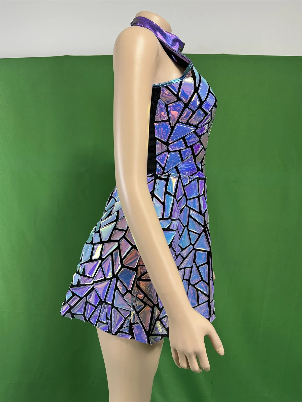 Robe ample à paillettes Laser pour femmes, sans manches, boîte de nuit, paillettes, charmant, accessoires de séance Photo, salle de bal, spectacle Las Vegas habillé