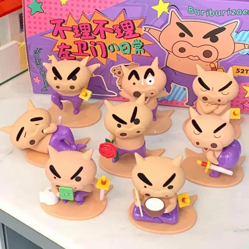 

52TOYS Crayon Shin‑chan Blind Box Buriburizaemon Daily Life Figure Ornament Cute Collectible Toy Gift for Kids