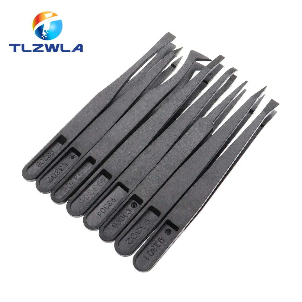 Anti-Static Tweezers 93301 93302 93303 93305 93306 93307 93308 Plastic Tweezer Heat Resistance Maintenance Tool