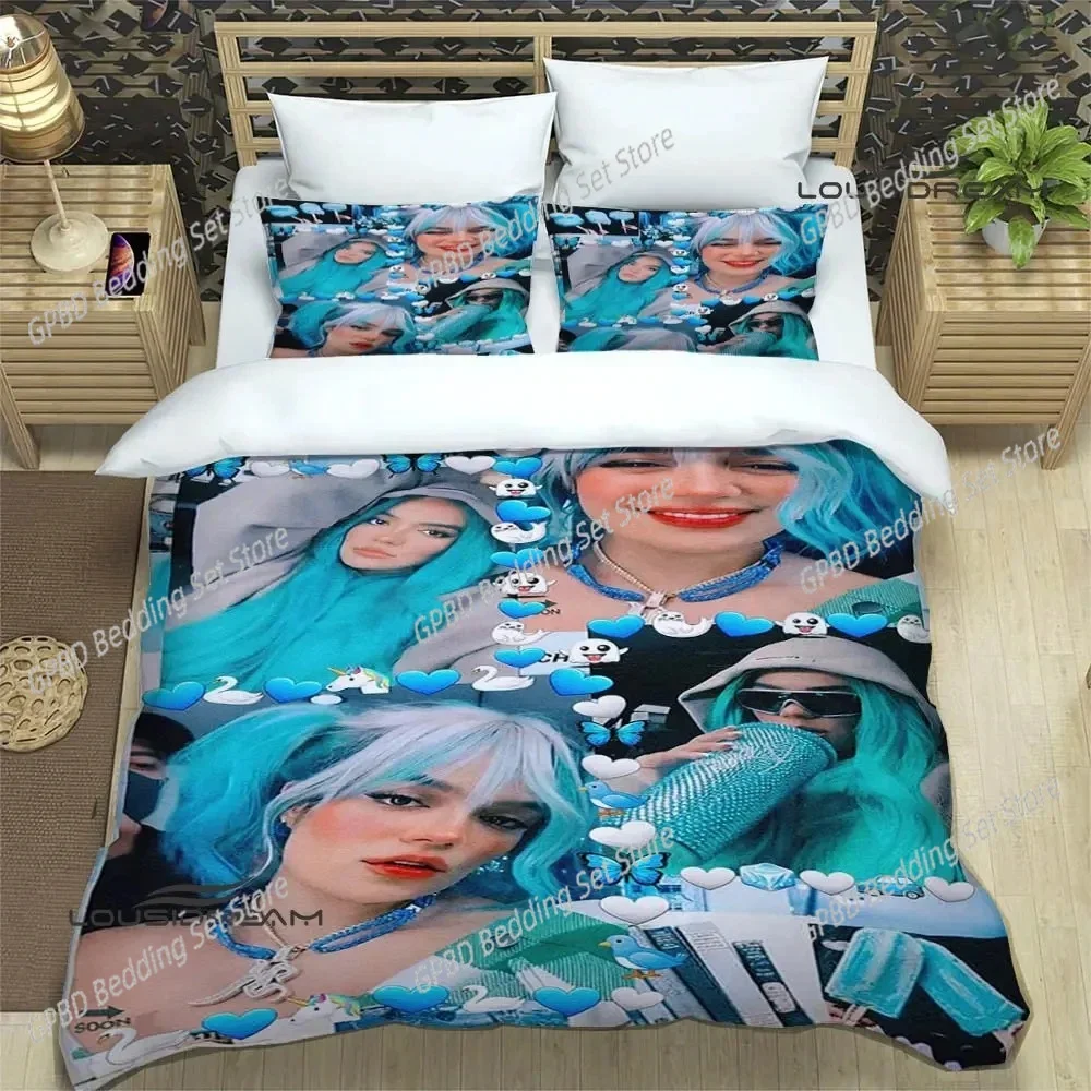

Karol G star printed Comfortable Duvet Quilt Cover Pillowcase Bedding Set Children Bedroom Decoration Home Textile