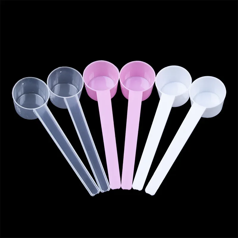 10PCS 5g Individually Packaged 10ml Flat-bottomed Spoon 5g Measuring Spoon with Scale Transparent Plastic Measuring Spoon 10ml