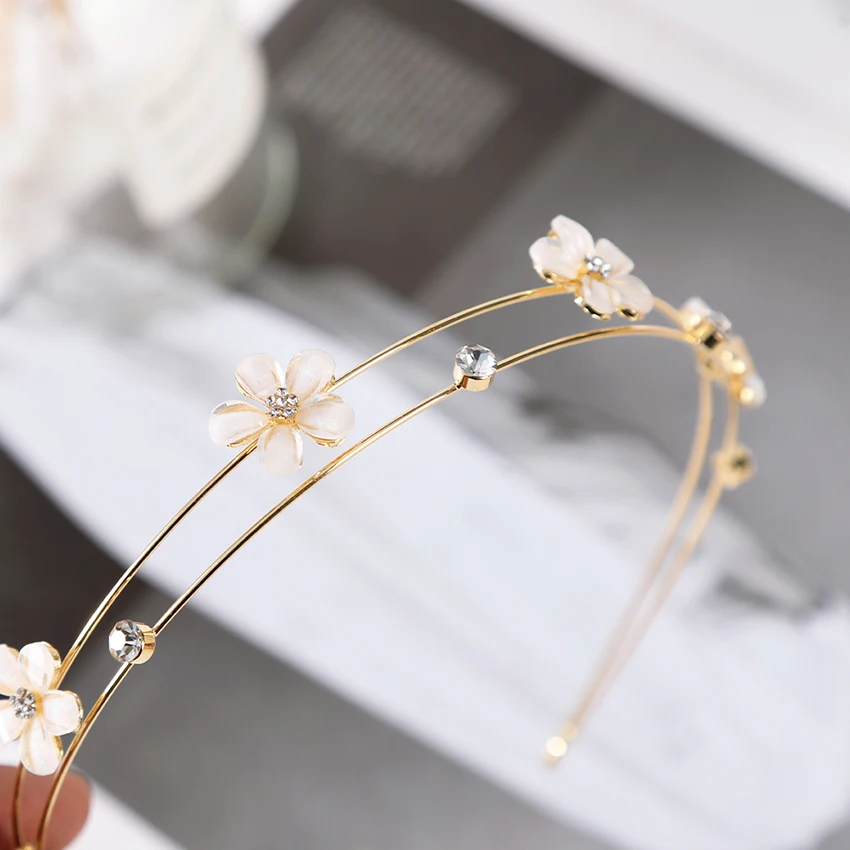 Women\'s Fashion Rhinestone Headband Pearl Alloy Hairband Vintage Headband Jewelry Hair Accessories For Women Trend Hair Hoop