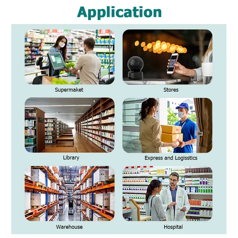 Supermarket Mobile Phone Desktop Portable Goods Barcode Scanner 1d 2d Handfree Automatic