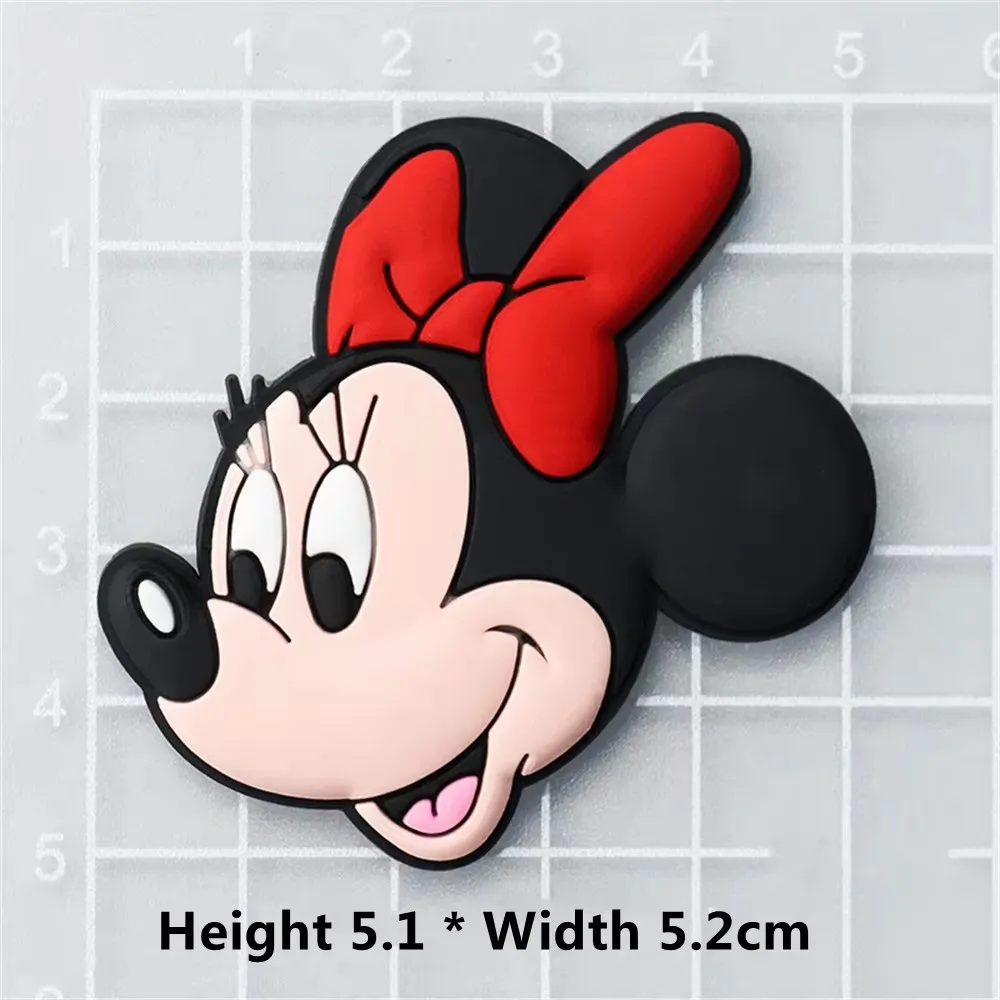 Novo oversized miniso caixa mickey minnie sapato encantos acessórios diy meninos e meninas tamancos sandálias fivela decorativa